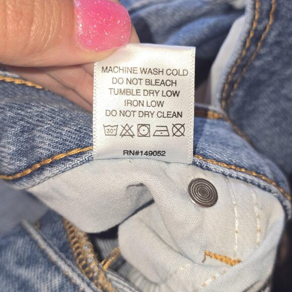 Fashion Nova Jeans Women 11 Light Wash Button Fly Straight High Rise Capsule NEW - Picture 7 of 12